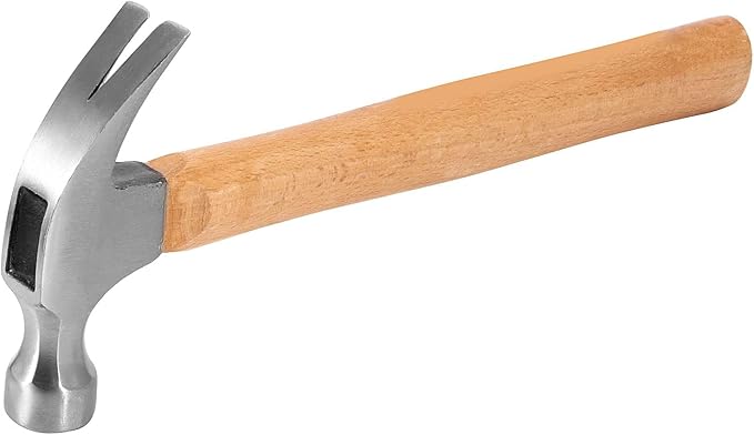4 Pack 16 oz Claw Hammers, Carbon Steel Head, Wooden Handle