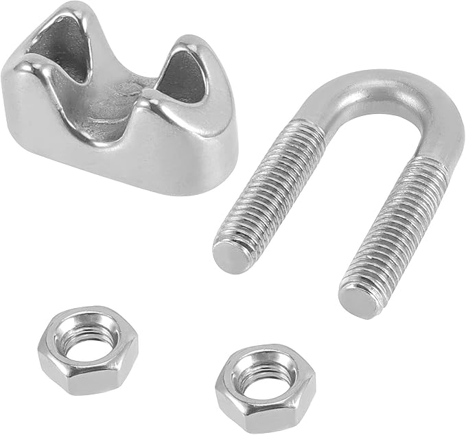 20 Pack 3/8" Wire Rope Clips, Stainless Steel Cable Clamps