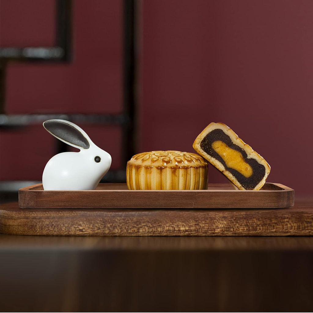 6 Pack 11.8x5.1 Inch Acacia Wood Serving Trays
