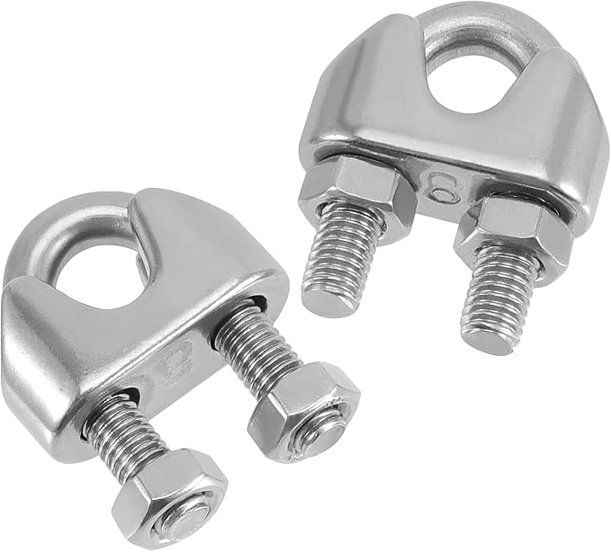 20 Pack 3/8" Wire Rope Clips, Stainless Steel Cable Clamps
