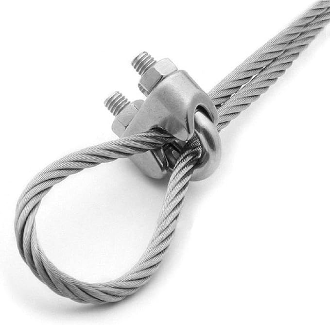 20 Pack 3/8" Wire Rope Clips, Stainless Steel Cable Clamps