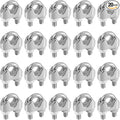 20 Pack 3/8" Wire Rope Clips, Stainless Steel Cable Clamps