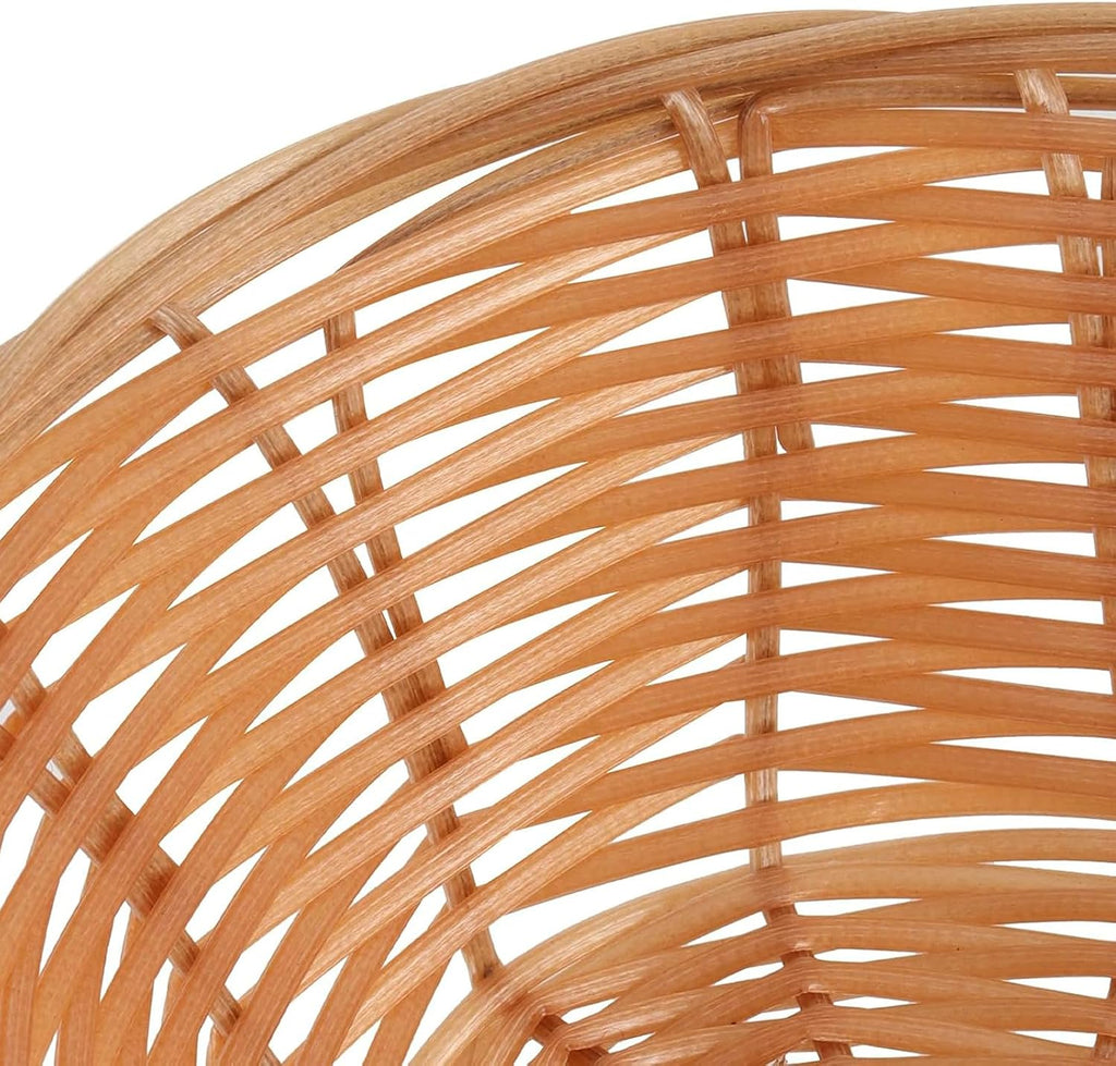 18 Pack 9x6x2.6 Inch Oval Poly Wicker Bread Baskets